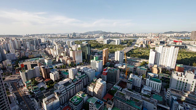 首尔永登浦新城和Yeouido国民议会的城市景观视频素材