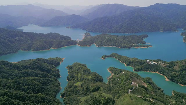 台湾台北茶园景观之空中景观。视频素材