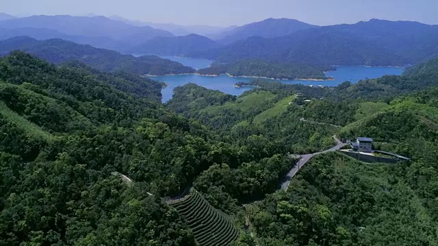 台湾台北茶园景观之空中景观。视频素材