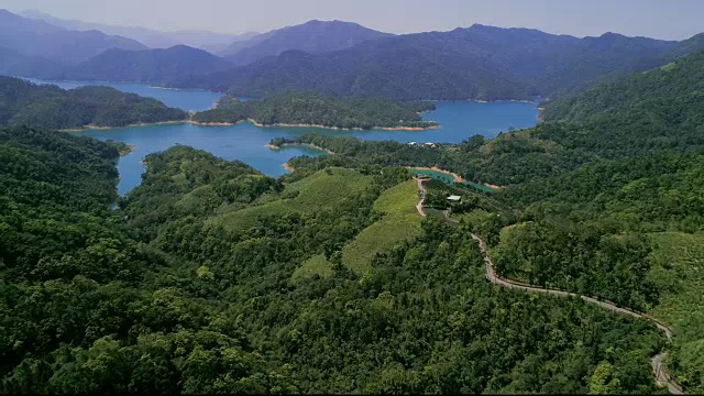 台湾台北茶园景观之空中景观。视频素材