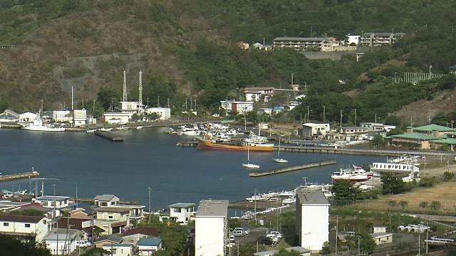 日本东京小笠原群岛双美港视频素材