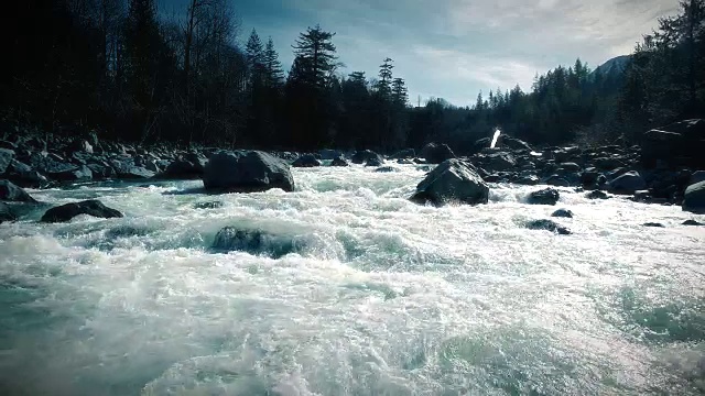 梦幻的白水急流慢动作视频素材