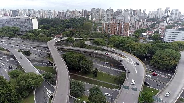 23 de maio大道和Ibirapuera大道交叉路口视频素材