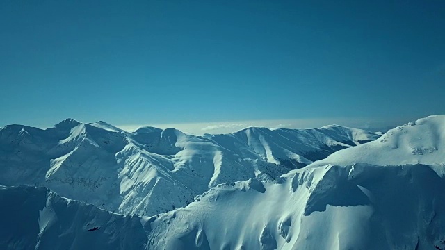 雪山罗马尼亚无人机4k视频素材