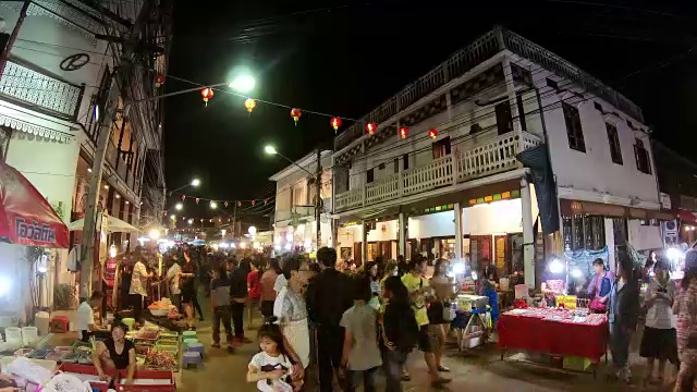 夜市漫步视频素材