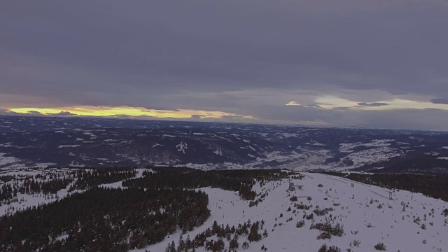 冬季景观滑雪视频素材