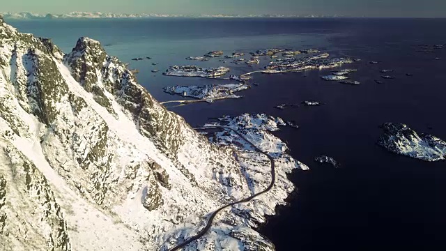 挪威特罗姆斯郡的风景路线-挪威的北部视频素材