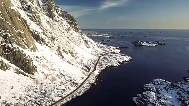 挪威特罗姆斯郡的风景路线-挪威的北部视频素材