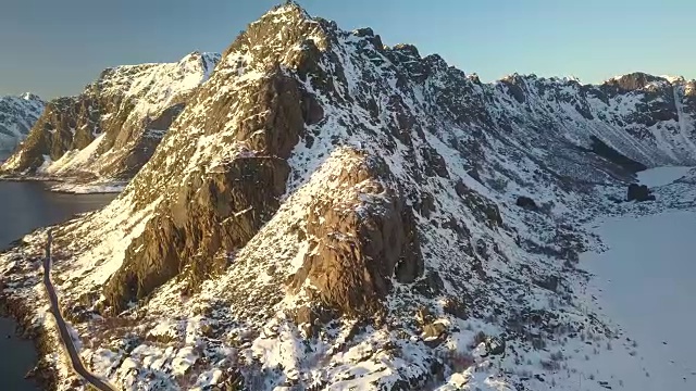 挪威特罗姆斯郡的风景路线-挪威的北部视频素材