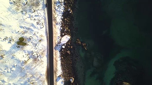 挪威特罗姆斯郡的风景路线-挪威的北部视频素材