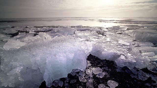 冰岛南部的钻石海滩视频素材