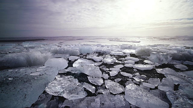 冰岛南部的钻石海滩视频素材