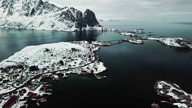 挪威莱因的鸟瞰图视频素材