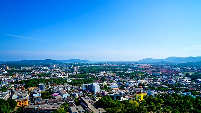 普吉岛城市天际线在朗山在普吉岛，泰国视频素材