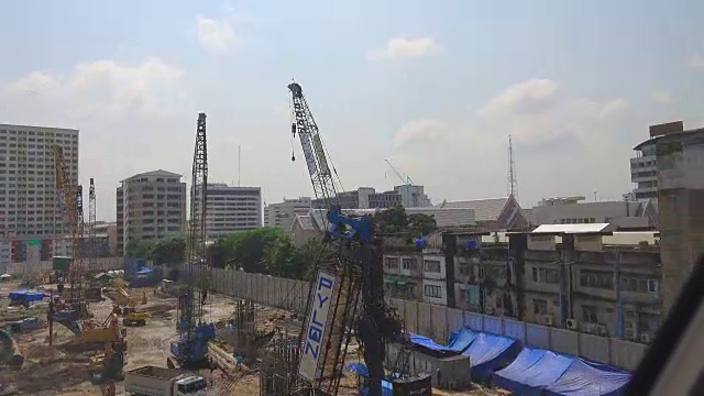 4K:曼谷BTS Skytrain Station View视频素材