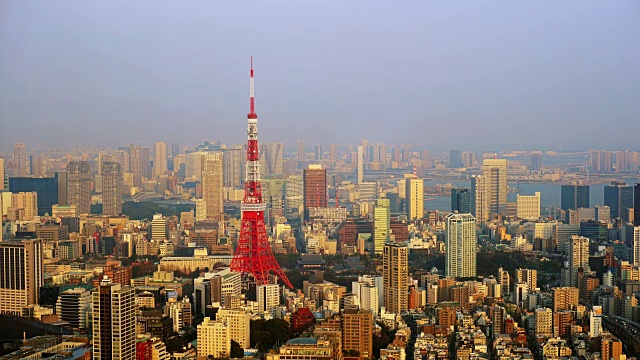 东京塔，日本的地标，4K。视频素材