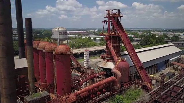 Sloss furnace现场的天线视频素材