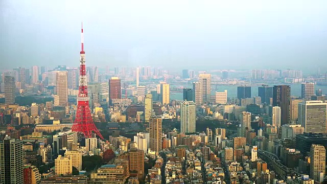 东京塔，日本的地标，4K。视频素材