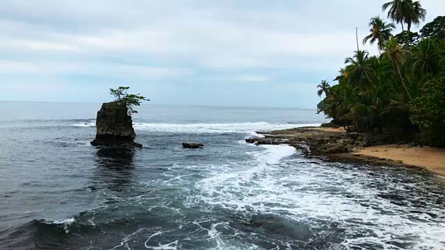 热带海滩，加勒比海岸，哥斯达黎加。视频素材