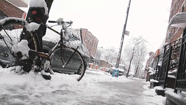 布鲁克林威廉斯堡暴风雪视频素材