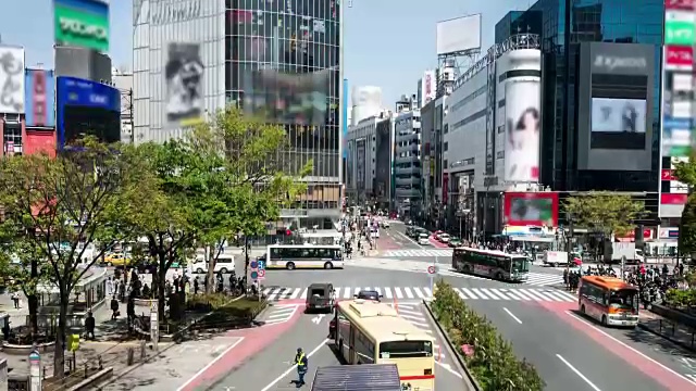 东京涩谷十字路口视频素材