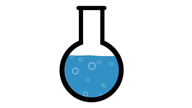 神奇的科学药剂图形蓝色泡泡视频素材