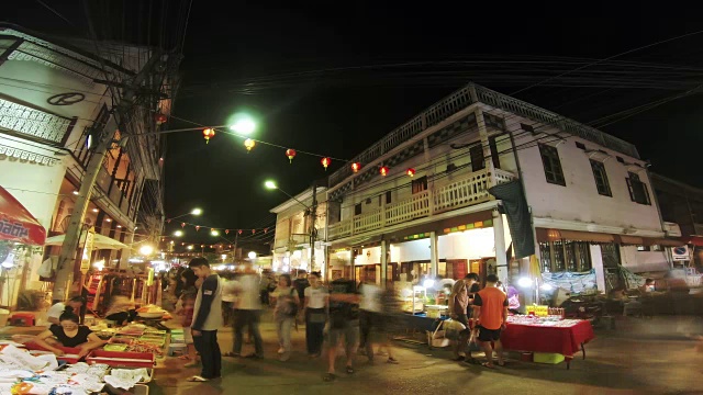 夜市漫步视频素材