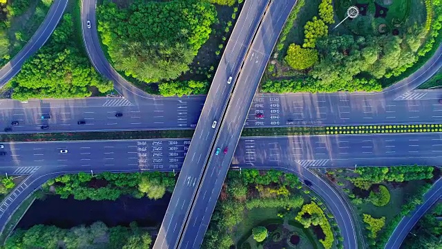 天桥鸟瞰图视频素材