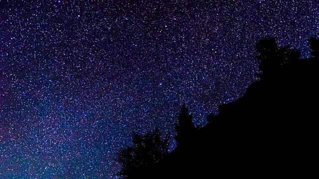 夜晚的星迹时间流逝视频素材