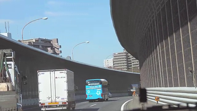 4k:日本高速公路交通车辆。视频素材