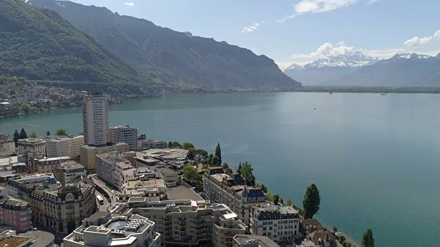 蒙特勒空中进场- 4K空中进场视频素材