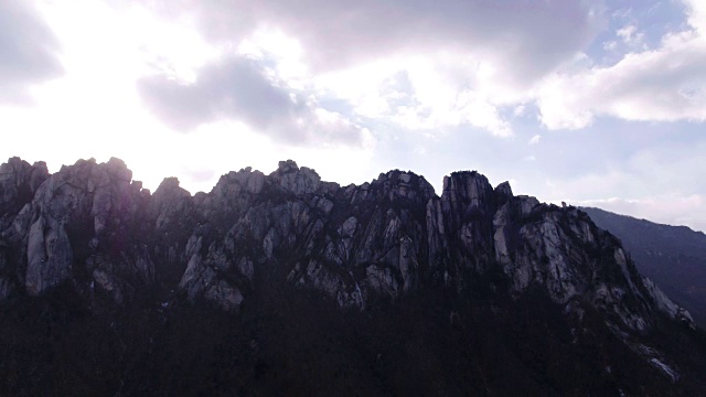 蔚山岩(著名景点)在雪山国家公园，束草，江原道视频素材