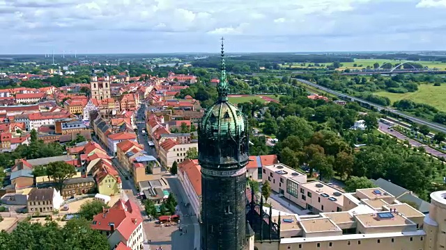 城堡教堂(Schlosskirche)在路德城威登堡视频素材