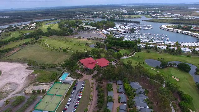 黄金海岸住宅运河住宅鸟瞰视频素材