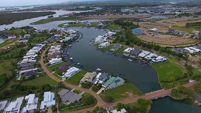 澳大利亚郊区运河住宅视频素材