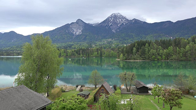 奥地利Faaker See和山景视频素材