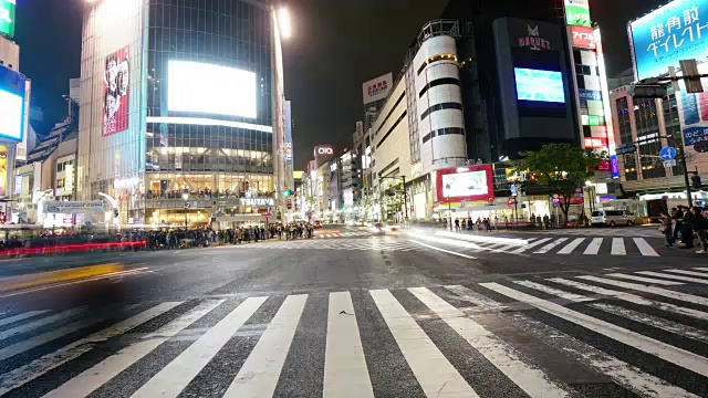 涉谷十字路口行人过马路视频素材