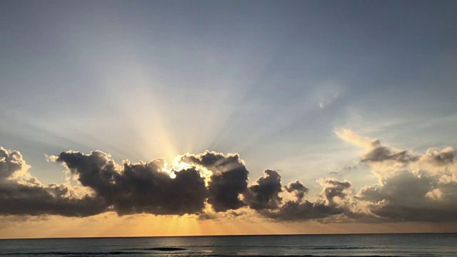 海景时间流逝海洋的日出视频素材