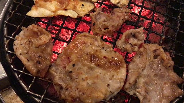 肉类及海鲜烧烤视频素材