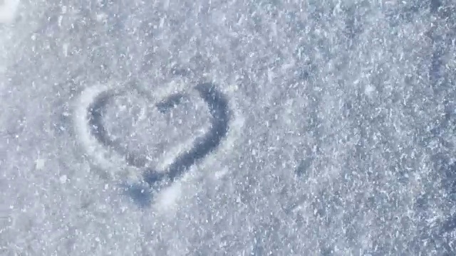 心象征着雪花，许多雪花随风飞舞视频素材