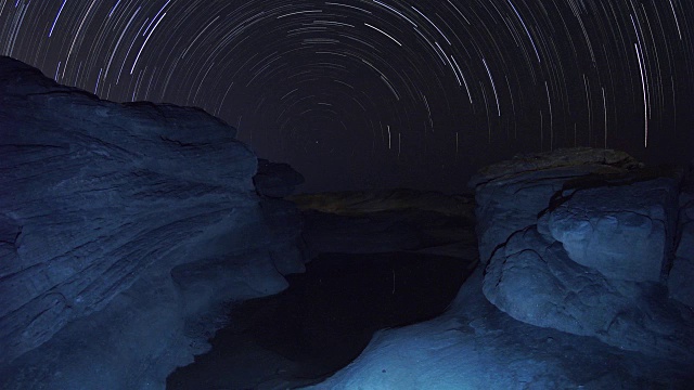 泰国乌汶府大峡谷的4K星迹视频素材