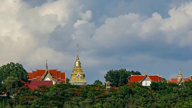 时间流逝:Doi Saket寺庙在泰国清迈视频素材