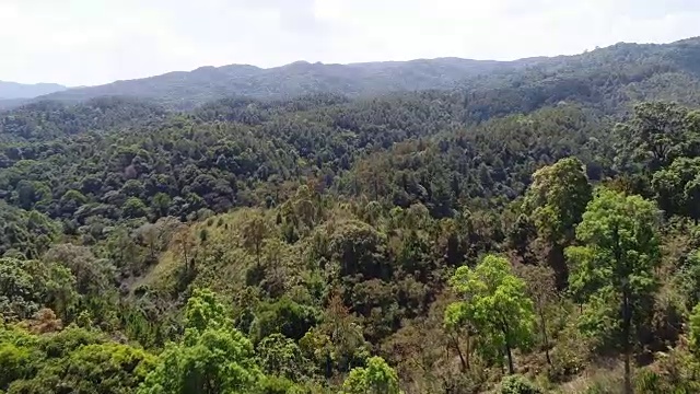 空中飞过美丽的山脉视频素材