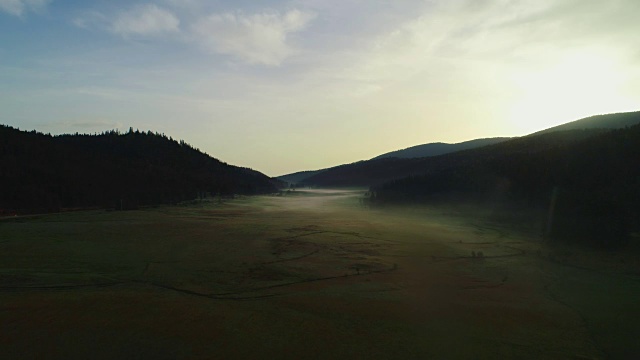 森林景观和春山晨雾视频素材