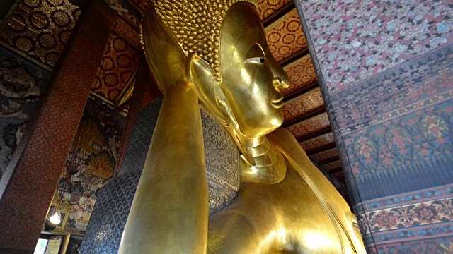 大卧佛，卧佛寺，泰国曼谷视频素材