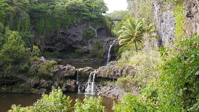 俄亥俄峡谷，水池和桥视频素材