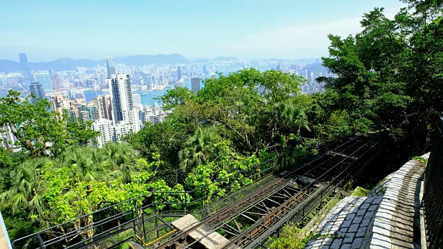 香港山顶缆车视频素材