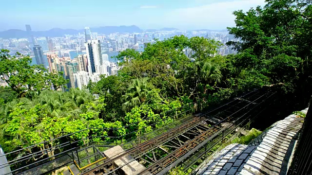 香港山顶缆车视频素材