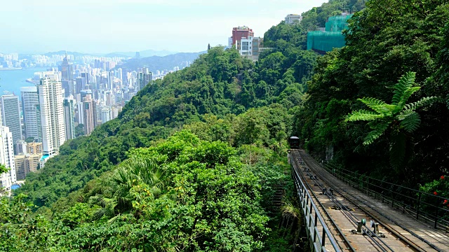 香港山顶缆车视频素材