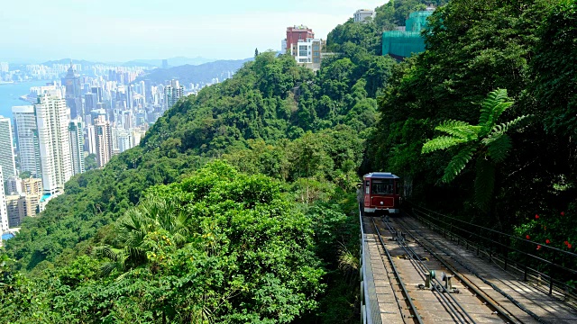 香港山顶缆车视频素材